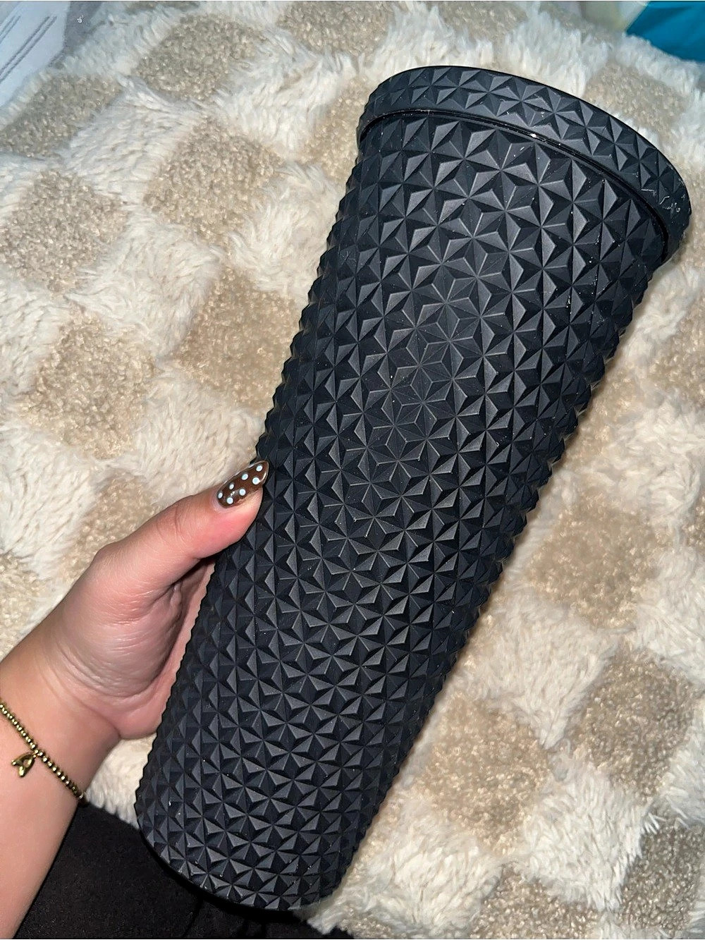 Black Geometric Tumbler